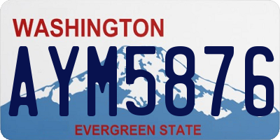 WA license plate AYM5876