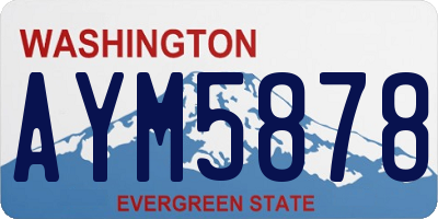 WA license plate AYM5878