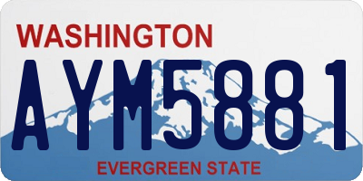 WA license plate AYM5881