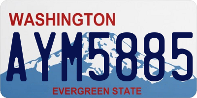 WA license plate AYM5885