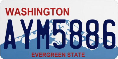 WA license plate AYM5886