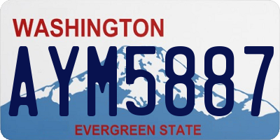 WA license plate AYM5887