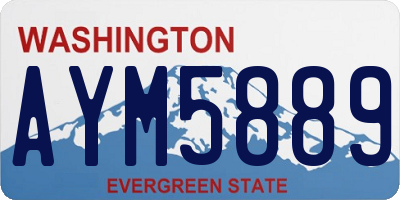 WA license plate AYM5889
