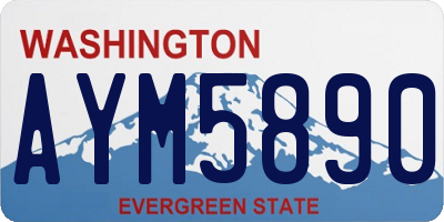 WA license plate AYM5890