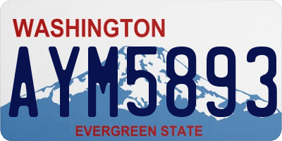 WA license plate AYM5893