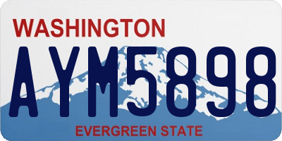 WA license plate AYM5898