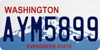 WA license plate AYM5899