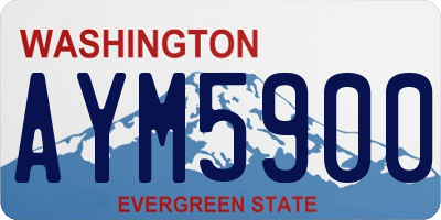 WA license plate AYM5900