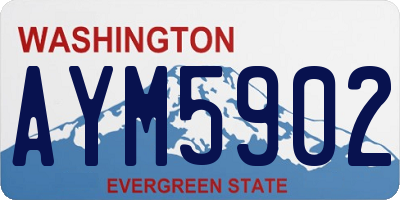 WA license plate AYM5902