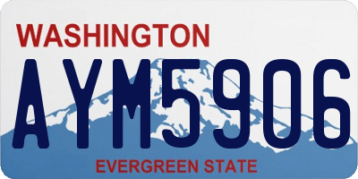 WA license plate AYM5906