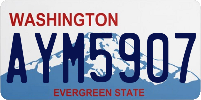 WA license plate AYM5907