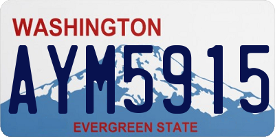 WA license plate AYM5915
