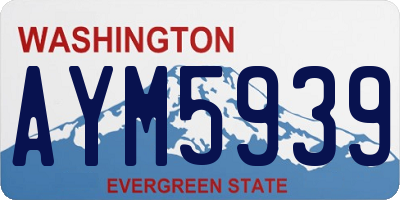 WA license plate AYM5939