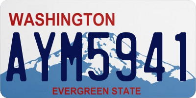 WA license plate AYM5941