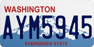 WA license plate AYM5945