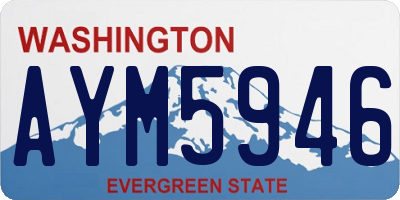 WA license plate AYM5946