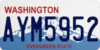 WA license plate AYM5952