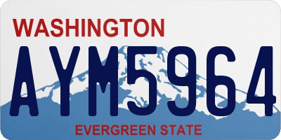 WA license plate AYM5964
