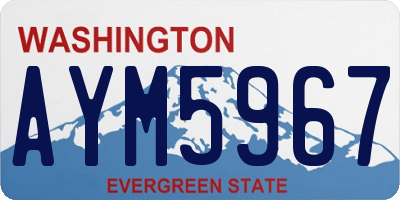 WA license plate AYM5967