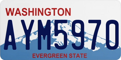 WA license plate AYM5970
