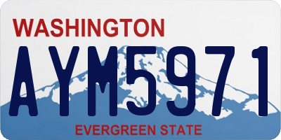 WA license plate AYM5971