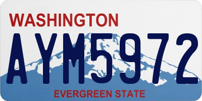 WA license plate AYM5972