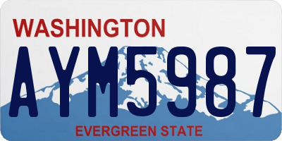 WA license plate AYM5987