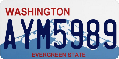 WA license plate AYM5989
