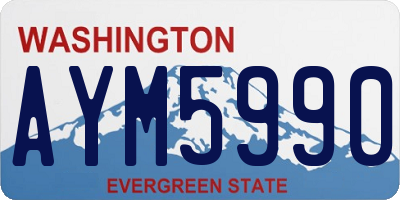 WA license plate AYM5990