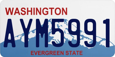 WA license plate AYM5991