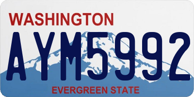 WA license plate AYM5992