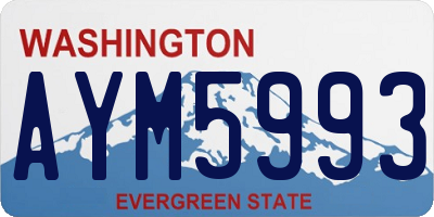 WA license plate AYM5993