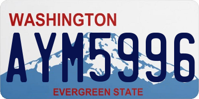 WA license plate AYM5996