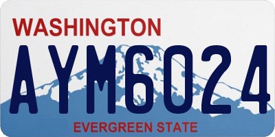 WA license plate AYM6024
