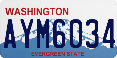 WA license plate AYM6034