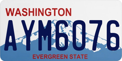 WA license plate AYM6076