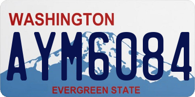 WA license plate AYM6084