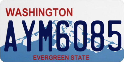 WA license plate AYM6085