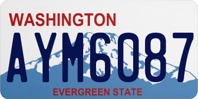 WA license plate AYM6087