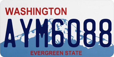 WA license plate AYM6088