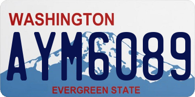 WA license plate AYM6089