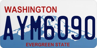 WA license plate AYM6090