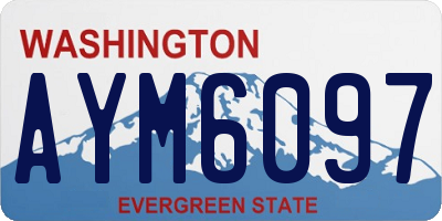 WA license plate AYM6097