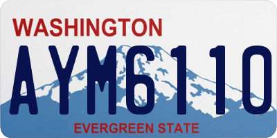 WA license plate AYM6110