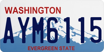 WA license plate AYM6115