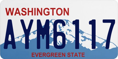 WA license plate AYM6117