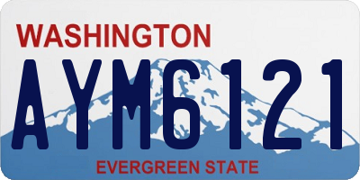 WA license plate AYM6121