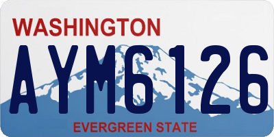 WA license plate AYM6126