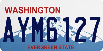 WA license plate AYM6127