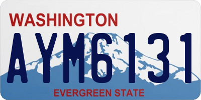 WA license plate AYM6131
